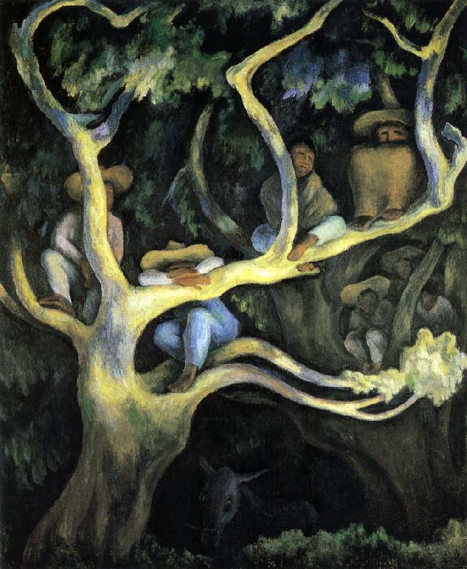 Diego Rivera Landscape of night oil painting image